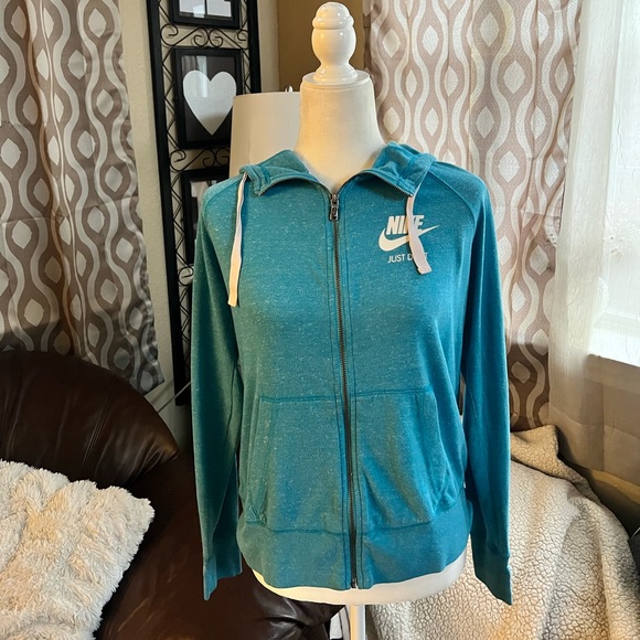 Nike Teal Zip-Up Hoodie - Picture 1 of 6